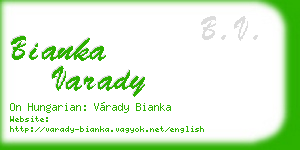 bianka varady business card